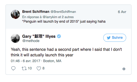 Tweet de Gary Illyes chez Google