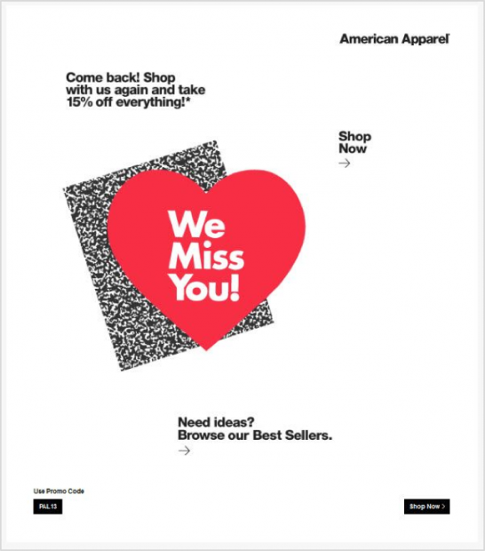 Reactivation automation American Apparel