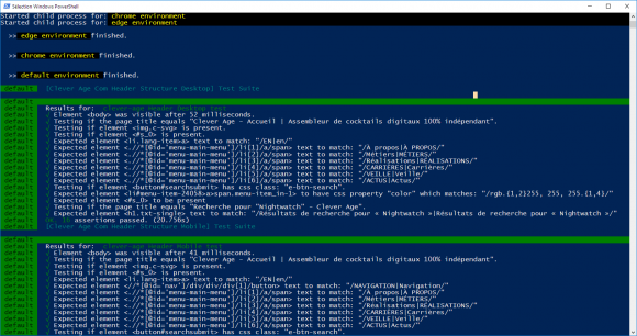 Logs dans le terminal