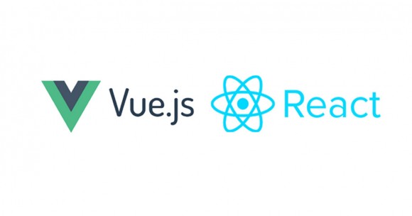 Logos Vue.js et React.js