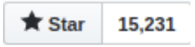 Nombre de "stars" sur github pour Next.js avec le chiffre de 15 231